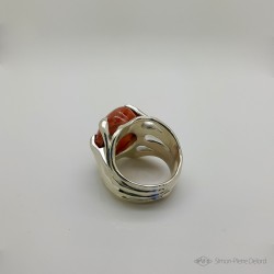 Jewelery creation: Ring "Eternal Ember", Arts and Crafts Jeweler, Rutilated quartz. Lost wax. Jeweler designer