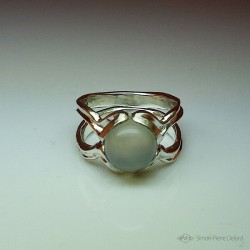 "Perle de Lune", Bague de Haute Joaillerie, Pierre de Lune, Technique de la cire perdue