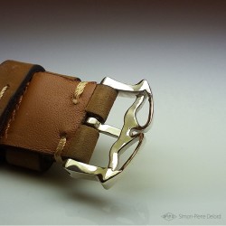 "Khumeia", High Jewelry Watch. View of the buckle in Solid Silver, Lost Wax Technique. Back view