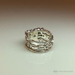 "Astral Osmosis", High Jewelry Ring, Moonstone, Lost wax technique. Arts and Crafts