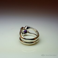 "Nectar", High Jewelry Ring, Amethyst, Lost wax technique. Arts and Crafts