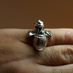 "Silver Orchid", High Jewelry Ring,  Lost wax technique. Arts and Crafts