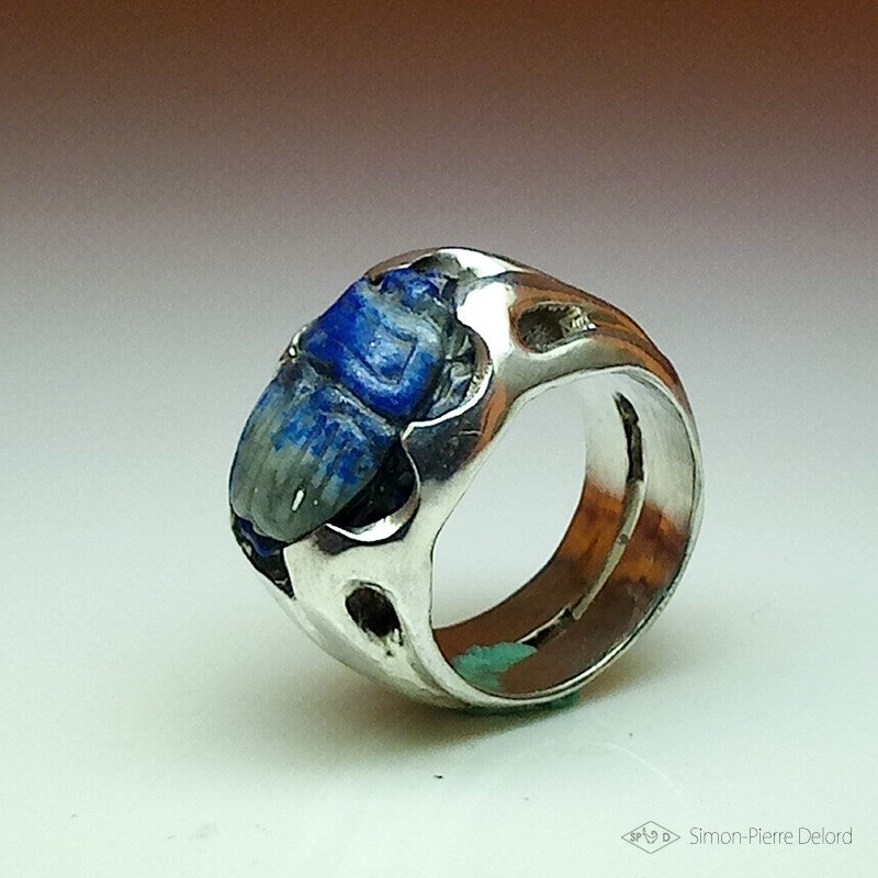 Bague "Scarabée Bleu"