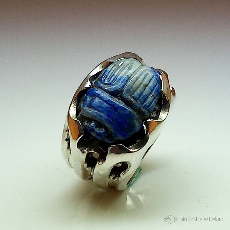 Bague "Scarabée Bleu"