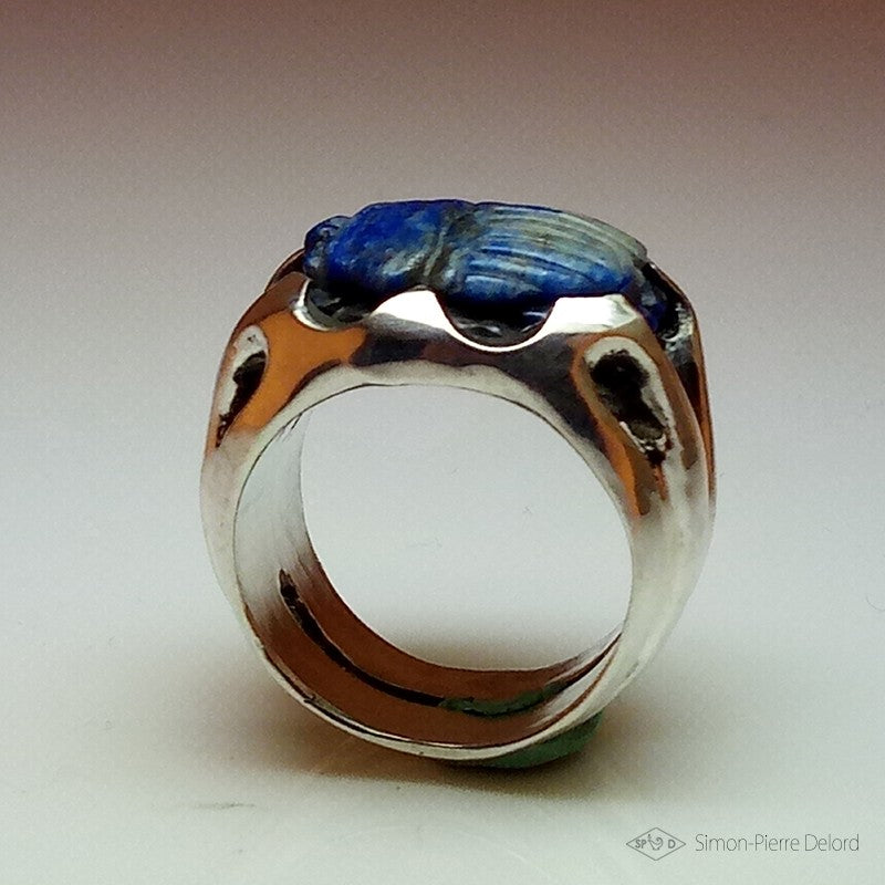 Bague "Scarabée Bleu"