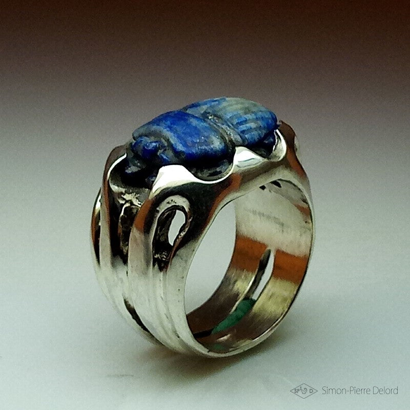 Bague "Scarabée Bleu"