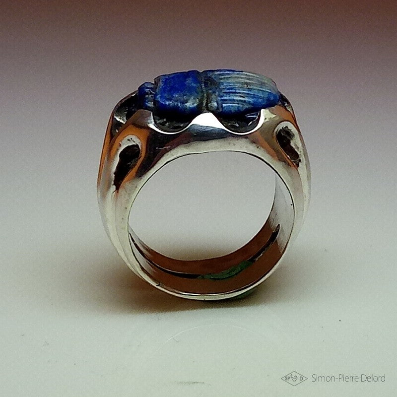 Bague "Scarabée Bleu"