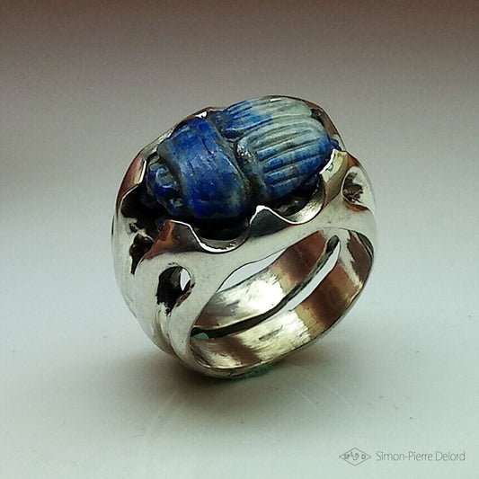 Bague "Scarabée Bleu"