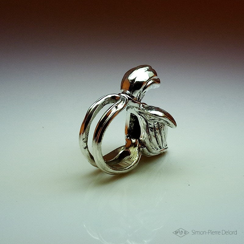 “Silver Orchid” Ring