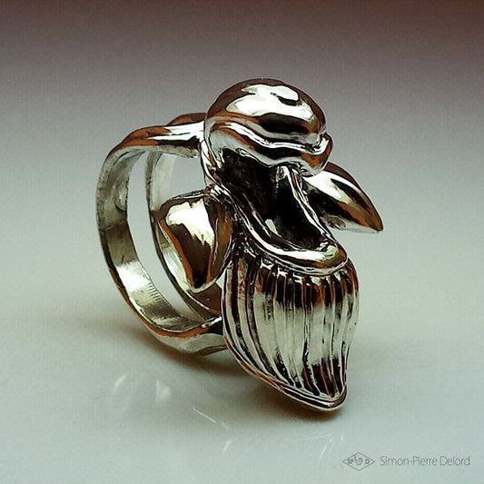 “Silver Orchid” Ring