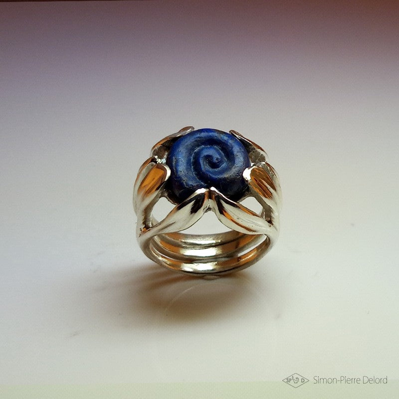 Bague "L'Escargot Bleu"