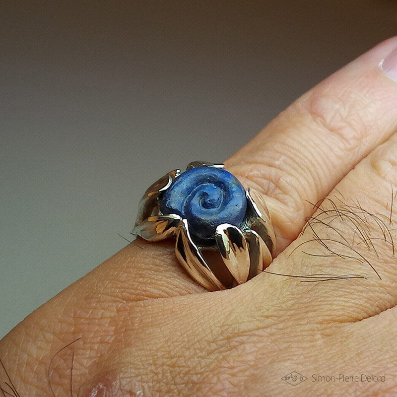 Bague "L'Escargot Bleu"