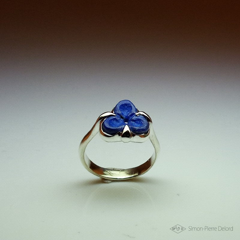 Bague "Fleur Bleue"